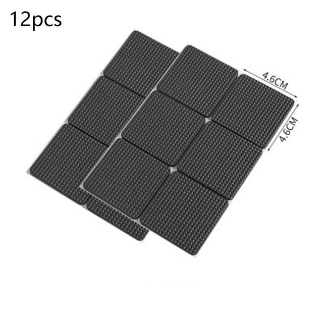 Lefu Protector Rubber Pads, Self-Adhesive Non-slip Chair Leg Sofa Table Feet Mat,12 Squares