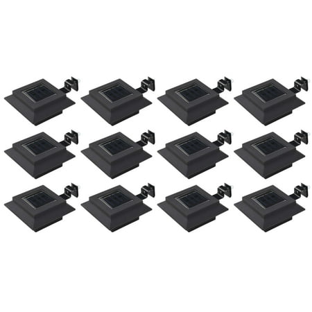 

Fyydes Outdoor Solar Lamps 12 pcs LED Square 4.7 Black Black