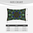 thumbnail image 4 of Daiia Peacock Feathers Bedding Waterproof Pillow Protector Zippered Queen – Bed Bug Proof Pillow Encasement-16"x24", 4 of 6