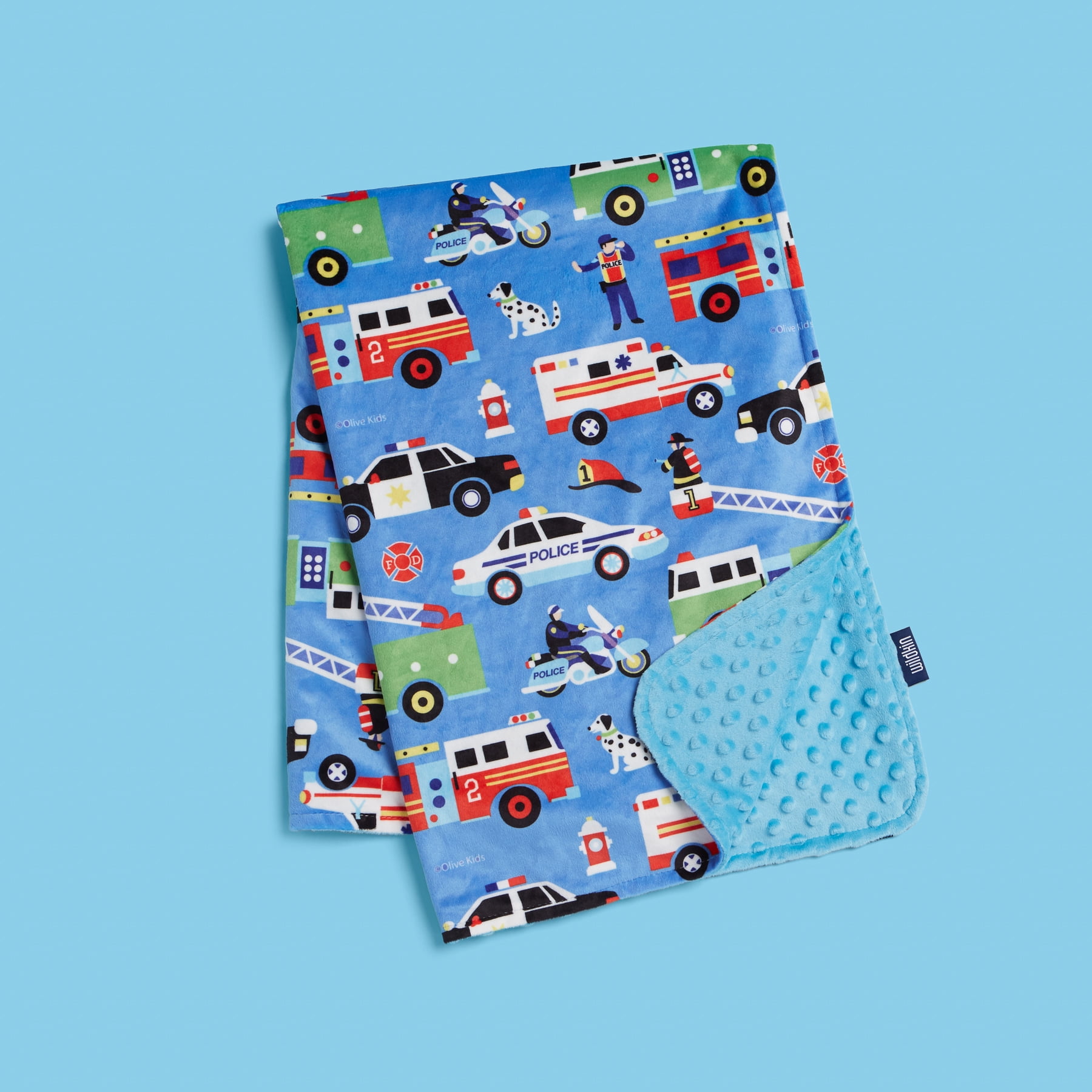 Wildkin Plush Throw Blanket for Toddlers Featuring Heroes, Ultra-Soft Velour, Double Layer Backing, 40x28