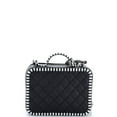thumbnail image 3 of Pre-Owned Filigree Vanity Case Quilted Caviar with Striped Leather Large By Rebag, 3 of 8