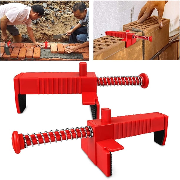 Fijador de herramientas de alba?ilería de alambre y cajón para construcción de edificios extractor de alambre de alba?ilería (2 piezas, rojo)