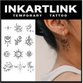 thumbnail image 1 of WWS-Tattoo Tech, 2 Sheets Medium Semi Permanent Tattoo, Adult Art Design Temporary Tattoos, Lasts 1-2 Weeks, Waterproof, Realistic Look, No Adhesive, No Reflection (Flower and Planet), 1 of 4