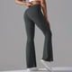 thumbnail image 3 of Gibobby Leggings yoga mujer Moda de mujer Europa y Unidos No T Line Medias de pierna ancha Levantamiento de cadera Yoga Flare Cintura alta Pantalone(Gris oscuro,CH), 3 of 5