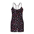 thumbnail image 6 of Guluxicc 2 Piece Womens Lounge Sets Polka Dot Print V Neck Spaghetti Strap Cami Top and Shorts Casual Matching Summer Outfit Sets, 6 of 6