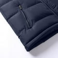 thumbnail image 4 of Dagegui Men's Winter Puffer Vest Sleeveless Warm Zipper Jacket Lightweight Fall Winter Vest with Detachable Hood Navy L, 4 of 6