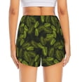thumbnail image 2 of Lsque Tropical Palm Leaves Fern Leaf Printed Women's Running Shorts with Liner Pockets,Elastic Quick Dry Workout Athletic Gym Yoga Shorts,Womens High Waist Shorts-Medium, 2 of 9