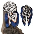 thumbnail image 2 of Certgust Head Wraps for Women Head Wraps for Women Vintage Leopard Chain Print Headband Head Scarf for Women Blue1, 2 of 4