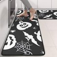 thumbnail image 2 of Kitchen Rugs Sets Of 2,Halloween White Ghosts Pumpkins and Spider Webs Anti Fatigue Kitchen Mat Rugs Non Slip Washable,Decorative Kitchen Floor Mats for Kitchen,Sink,Laundry,17"x47"+17"x47", 2 of 5