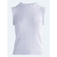thumbnail image 5 of Free Assembly Women's Ruffle Trim Pointelle Sweater Shell, Lightweight, Sizes XS-XXL, 5 of 5