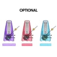 thumbnail image 4 of Métronome Mécanique à Remonter avec Rythme Ajustable (0,2,3,4,6) et Tempo (40-208 BPM), Mouvement en Métal, Construction en Plastique et Métal, Design Rouge Transparent - Outil d'Entraînement Idéal pour Guitare, Piano, 4 of 6