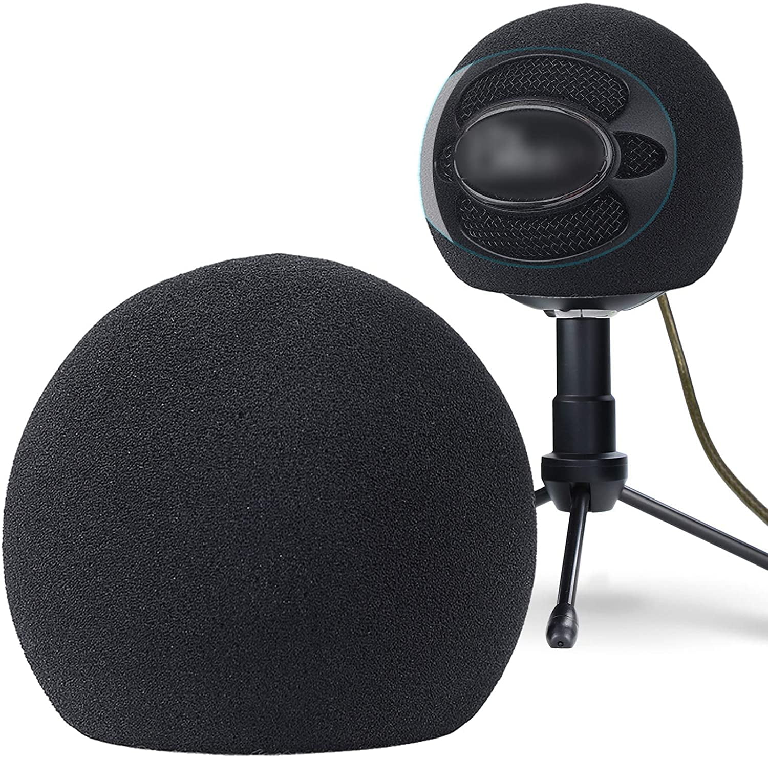 Customizing Microphone Windscreen Foam Cover for Improve Blue Snowball iCE Mic Audio Quality Blue Snowball Pop Filter Black 