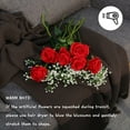 thumbnail image 7 of Morttic 12Pcs Artificial Silk Red Roses Flowers, Realistic Blossom Roses, Real Touch Silk Rose, Single Fake Flower Long Stem Bouquets for Christmas Home Wedding Party Decoration (12Pcs, Red), 7 of 7