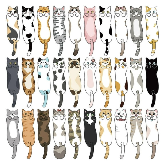30Pcs Kitten Shape Bookmarks Cartoon Animal Paper Bookmarks Book Page Marker For Student Teacher Book Lover Birthday