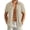 Beige, variant on Men's Summer Shirts Textured Button Down Shirt Short Sleeve Beach Shirts with Pocket