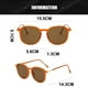 thumbnail image 2 of Gafas de sol con diseño de uñas de arroz y montura grande estilo retro con tendencia de personalidad, hechas de PC y metal, 2 of 5