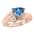 thumbnail image 3 of Star K � Genuine Blue Topaz Trillion Triangle Contemporary Modern Designer Ring, 3 of 9