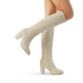 thumbnail image 6 of BURUDANI Women Chunky-Heel Knee-High Boots Side-Zip Fashion Riding Boots for Fall & Winter, 6 of 6