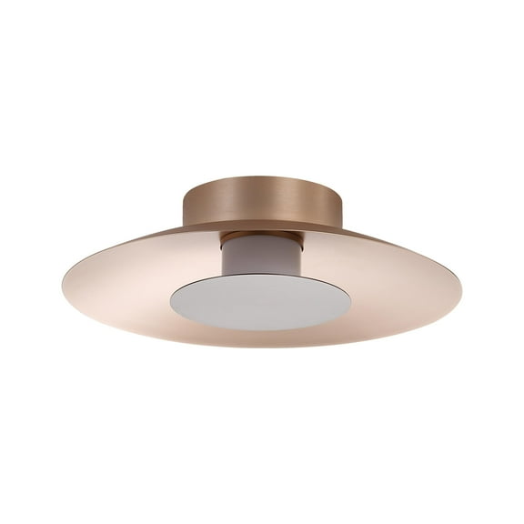 Yep by Golden Lighting Luma Integrated LED Flush Mount in French Gold and Coffee Silver accent