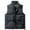 Grey, variant on TIANZEN Solid Color Concealed Zipper Vest Padded Warm Sleeveless Quilted Jacket Winter Outdoor Insulated Layer Coat Jacket Men Long Leather Sleeve Weather Proof