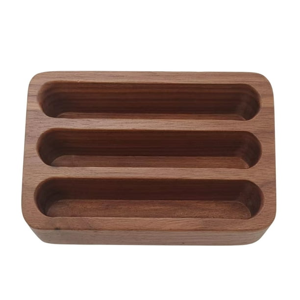 Tarjetero de madera maciza, organizador de escritorio de alta gama para oficina, restaurante, hotel, decoración, diseño simple de madera natural, caja de almacenamiento para tarjetas.