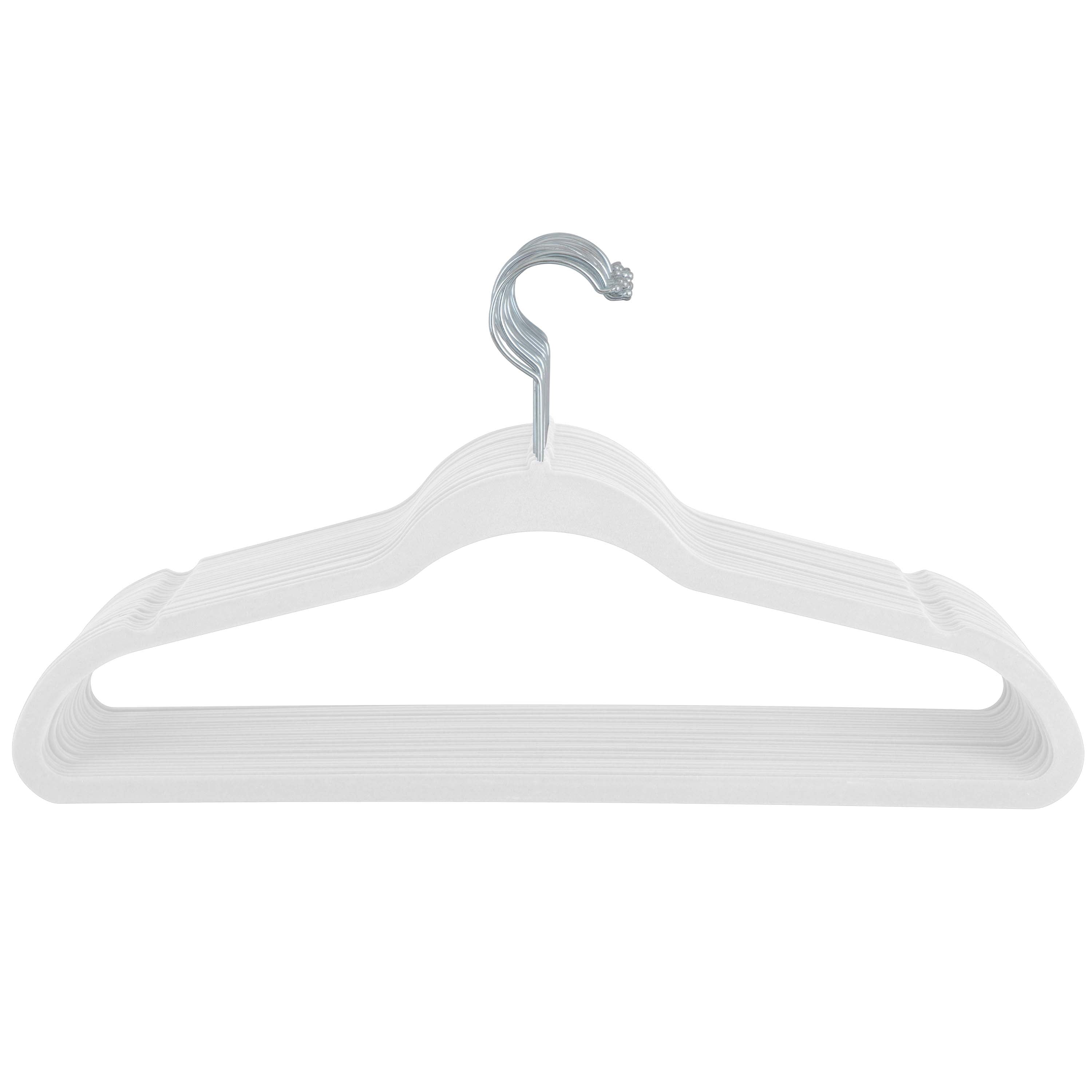 Simplify 25-Pack Plastic Non-slip Grip Clothing Hanger (White) in