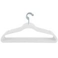 thumbnail image 6 of Simplify Slim Velvet Plastic Clothes Hangers, 25 Count, White, 6 of 8