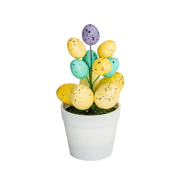 Moocorvic Easter Eggs Table Tree Decor, Tabletop Artificial Plants in Pots, for Holiday, Wedding Party Home Decor