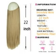 thumbnail image 6 of SHCKE Fish Line Extensions 22 Inch Invisible Hair Extensions with Transparent Fish Line Removable Secure Clips Synthetic Straight Secret Hairpiece Light Ash Blonde & Bleach Blonde, 6 of 6