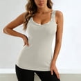 thumbnail image 4 of BUIGTTKLOP Women's Lace Camisole Tops Square Neck Ribbed Tank Top Adjustable Wide Straps Sleeveless Summer Cami Shirt, 4 of 6