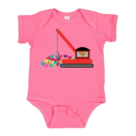 

Inktastic Valentines Day Holiday Heart Crane Gift Baby Boy or Baby Girl Bodysuit