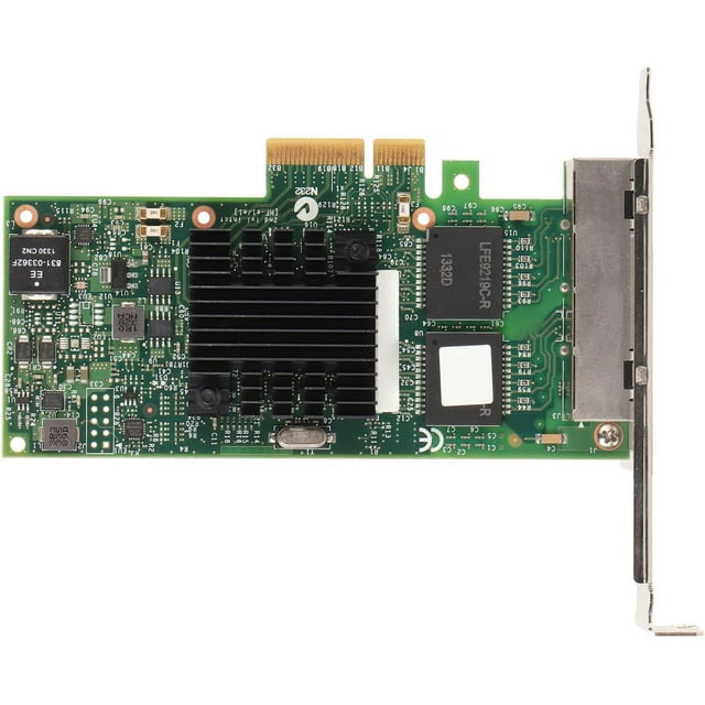 Yazoeia Quad Port Gigabit PCIe Network Card for Dell System, 4 RJ45 Ports, High Speed Transmission, Stable Connection, Compatible with PowerEdge FC630, PowerEdge R230, PowerEdge R230XL CJB12-65763