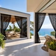 thumbnail image 6 of Outdoor Curtains Lace Voile Sheer Curtain | Bug Screen Mesh Curtain for Patio Porch Balcony Pergola Terrace | Lightweight Privacy Curtain | 59X79 Inches, 6 of 9