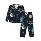 thumbnail image 1 of Balery Space Conjunto de Pijama con Estampado para Mujer, Conjunto de Dos Piezas con Manga Larga, Ropa de Dormir Suave con Bolsillos, Pijamas Cómodos-Large, 1 of 4