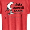 thumbnail image 3 of Peanuts - Make Yourself Heard - Women's Short Sleeve Graphic T-Shirt, 3 of 7
