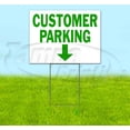 thumbnail image 1 of Customer Parking Down (18" x 24") Yard Sign, Includes Metal Step Stake, 1 of 6