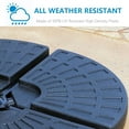 thumbnail image 5 of Abble Outdoor Cantilever Patio Umbrella Base Offset Umbrella Stand (4-Piece Fillable Plates),  Max 120 lbs w Water, 220 lbs w Sand & Water, HDPE in Black for Garden Backyard Poolside, 5 of 10