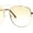Gold Beige, variant on Double Bridge Rectangular Officer Color Gradient Metal Sunglasses Gold Pink