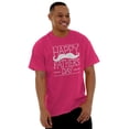 thumbnail image 3 of Happy Father's Day Dad Mustache Men's Big & Tall Crewneck Graphic Tee Brisco Brands 3X, 3 of 4