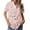 Pink, variant on Lolmot Womens Floral Print Short Sleeve Tshirts V Neck Button Up Casual Tops Going Out Henry Collar Loose Fit Comfy Blouses with Pocket
