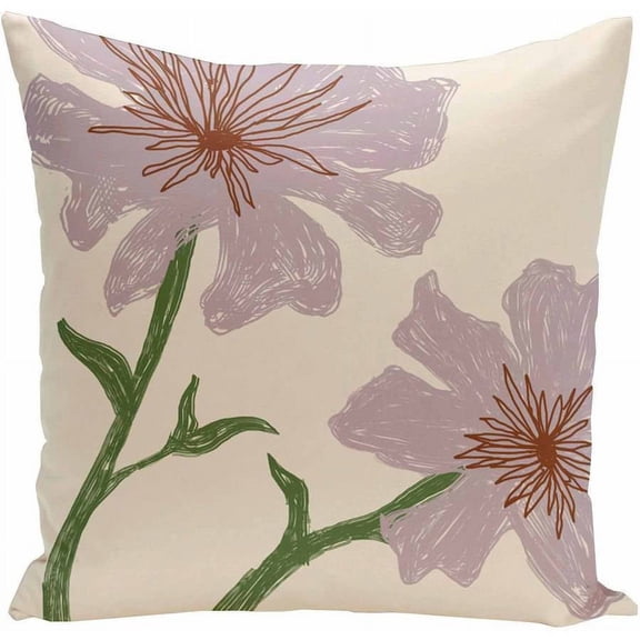 Simply Daisy Floral Print Decorative Pillow, 16" x 16"