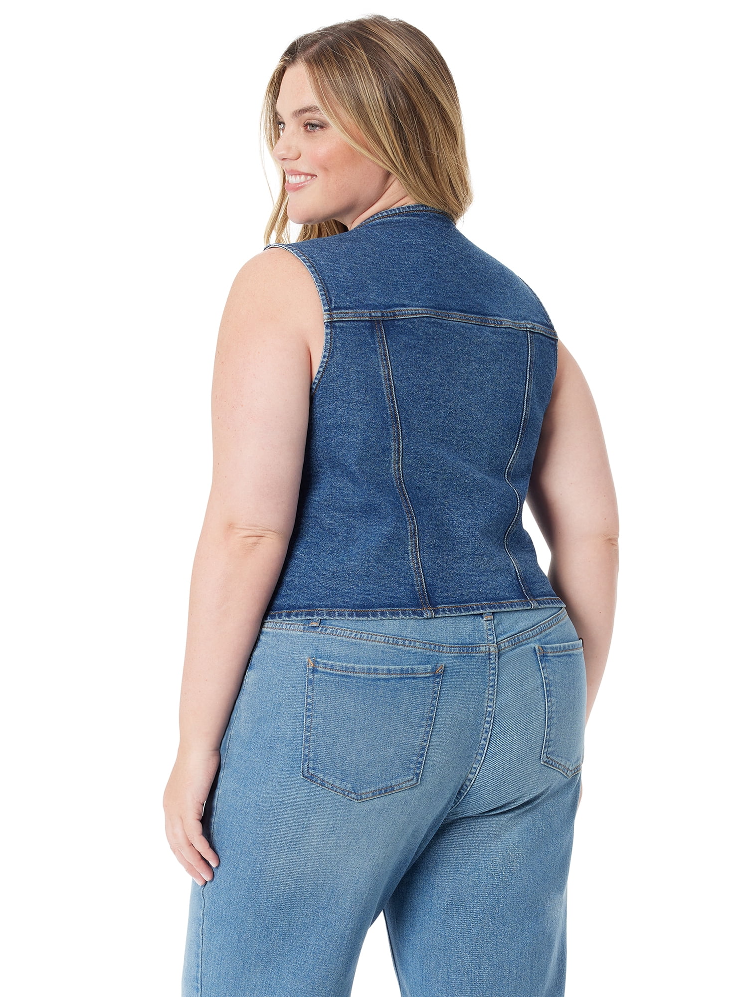 Jessica Simpson Women's and Women's Plus Denim Vest, Sizes XS-5X