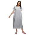 thumbnail image 4 of Moomaya Printed Nightdress For Ladies Cotton Ruffled Border Nursing Night Gown, 4 of 5