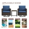 thumbnail image 3 of Gymojoy Patio Furniture Set, 5 Pieces Outdoor Furniture Sets with Rocking Swivel Chairs, Wicker Rattan Outdoor Conversation Set with Table for Backyard, Deck, Porch, 3 of 9