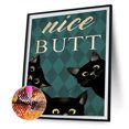 thumbnail image 1 of Cuadros Decorativos Kits de pintura de diamante 5D DIY Taladro redondo completo Pictórico de gato negro (B4444) Sywqhk Nuevos Originales, 1 of 1