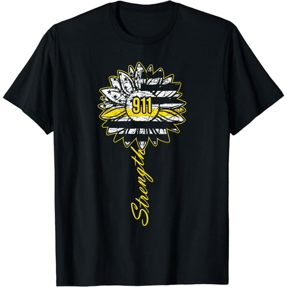 911 Dispatcher Strength - USA Flag Emergency Call Responder T-Shirt