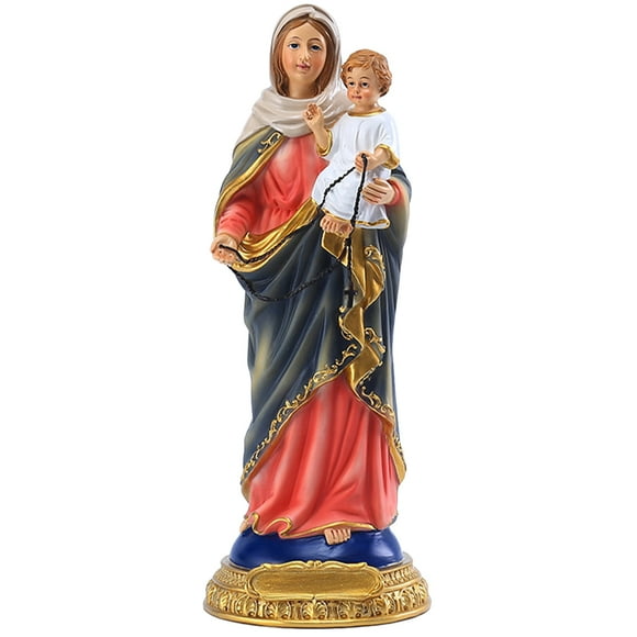 Desktop Statue Religious Art Decor Resin Virgin Mary Statue Desktop Decor