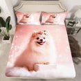 thumbnail image 2 of Manfei Cute Cartoon Dogs Twin Sheet Sets,Pet Animal Lovers Twin Fitted Sheet,Pink White Flat Sheet For Boys Girl,Ultra Soft Home Decor,3pcs, 2 of 7