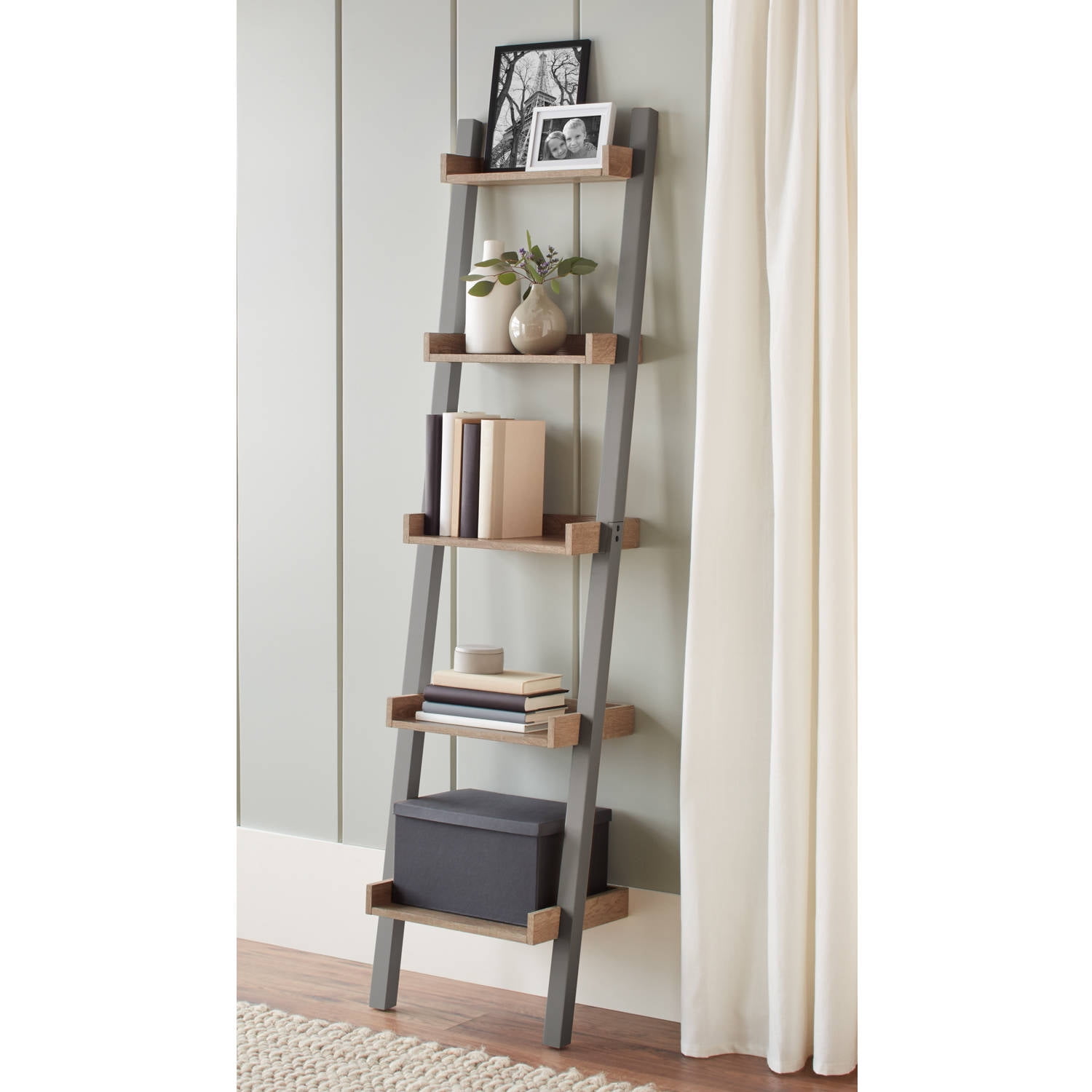 Better Homes Gardens Bedford 5 Shelf Narrow Leaning Bookcase