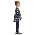 thumbnail image 3 of Arshiner Little Girls Outfits Cute Clothing Sets Long Sleeve 2pcs Pants Sets with Pockets Navy Blue 6-7 Years, 3 of 8